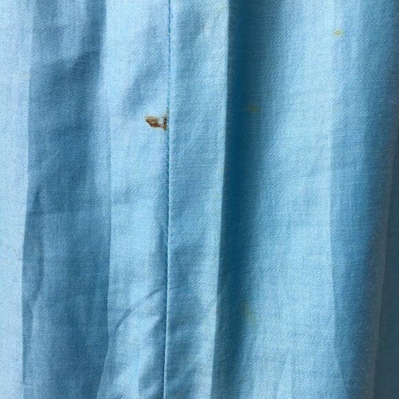 An Original Hawaiian Togs Maxi Dress Size Small Blue Ruffled Cotton Vintage - Picture 10 of 16